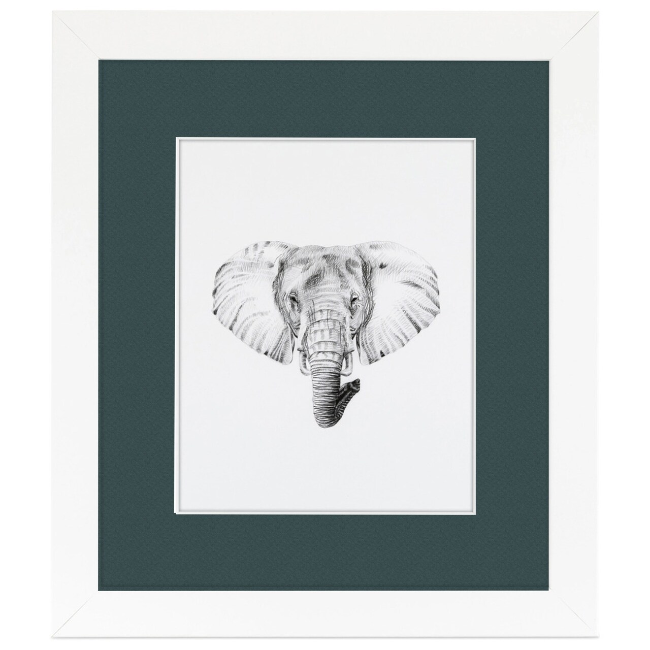 ArtToFrames 21x25" Matted Picture Frame with 17x21" Single Mat Photo Opening Framed in 1.25" White and 2" Mat (FWM-3966-21x25)